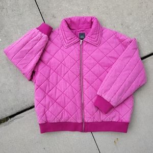 Wild Fable Women's Woven Quilted Bomber Jacket - Fuchsia Pink - Large